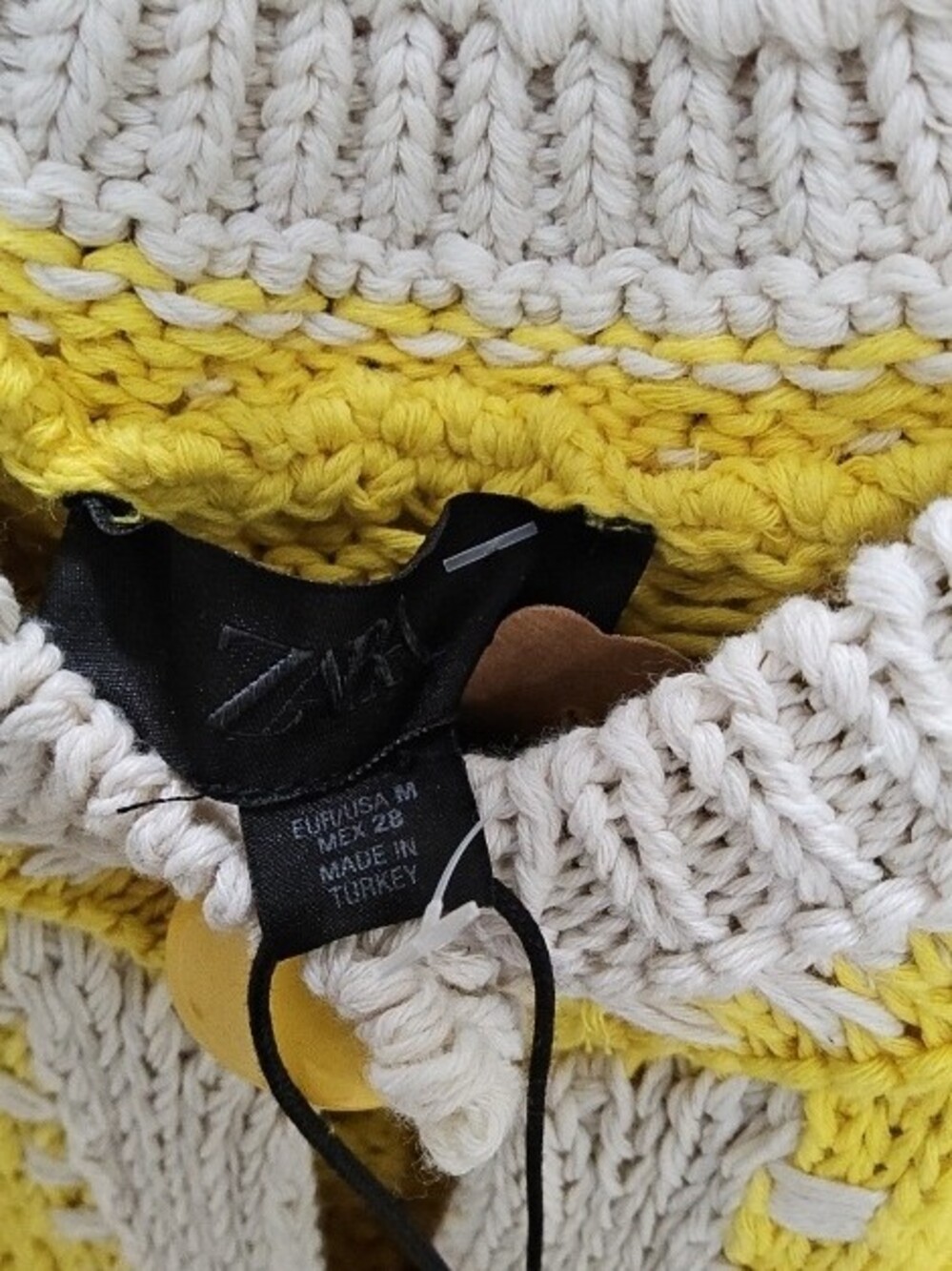 Yellow Crochet Knit Button-Front Sweater Vest - Picture 2 of 2